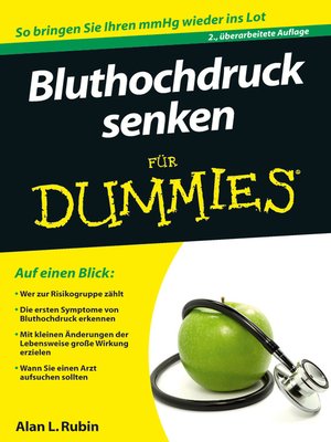 cover image of Bluthochdruck senken fÃ¼r Dummies